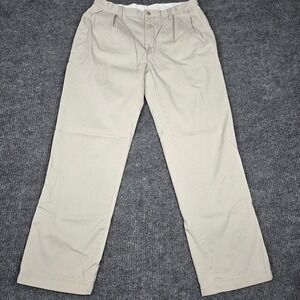 Polo Ralph Lauren Classic Fit Pleated Chinos Mens 34x32 Khaki Tan Cotton Pants
